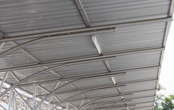 installing Mark Hall South metal roofing